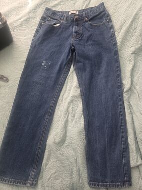 Beyond The Limit Classic Straight-Leg Dark Blue Denim Jeans